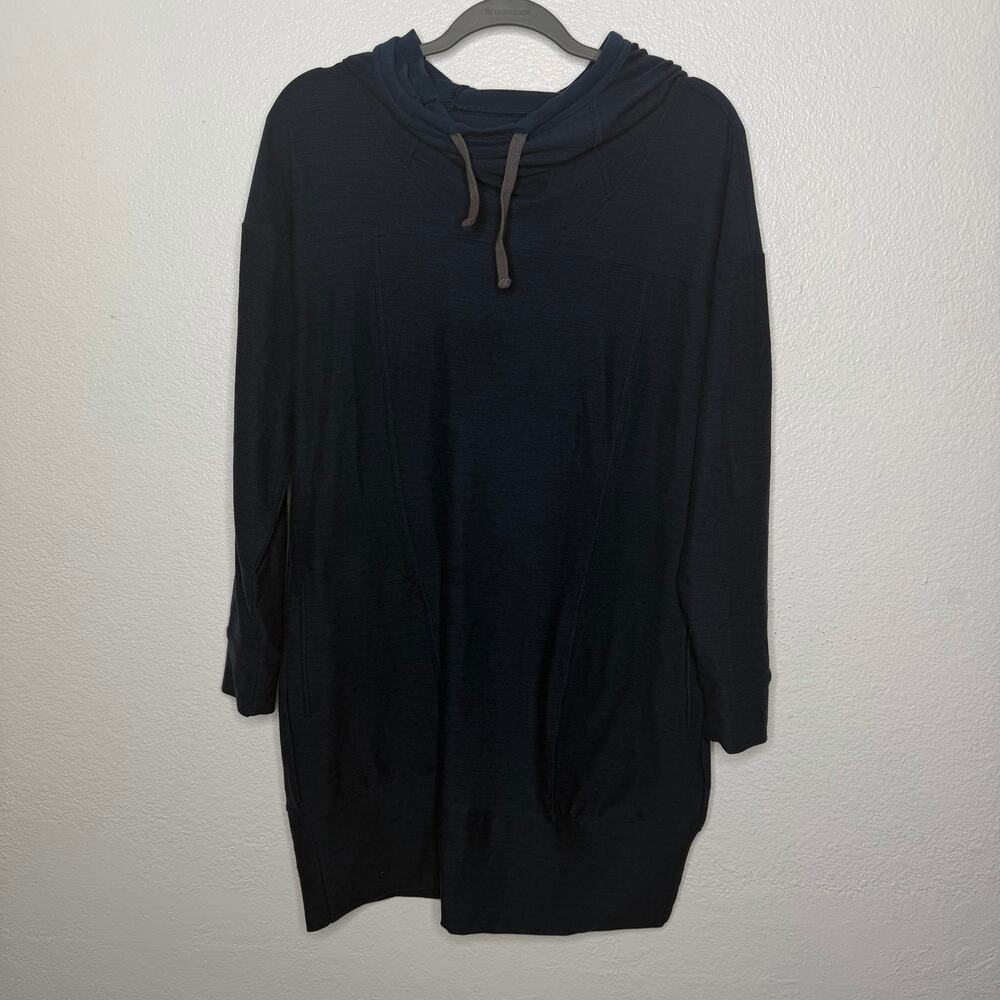 Toad & Co Womens Dress Size L Navy Blue Long Sleeve Sweater Pullover Dress
